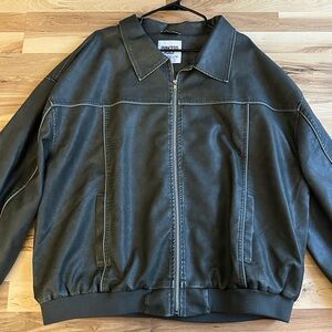 Princess Polly Women's Black Faux Leather Zip Jacket